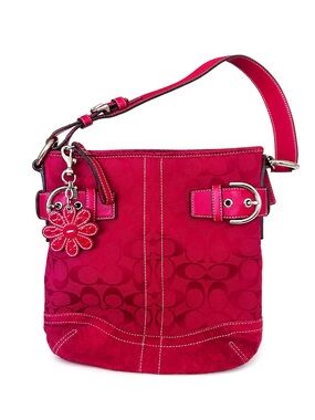 Y2K Coach Signature Soho Red Slim Shoulder Bag